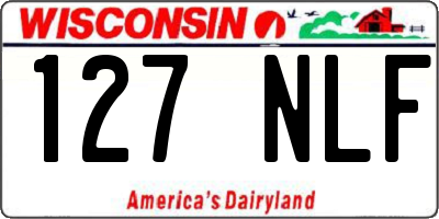 WI license plate 127NLF