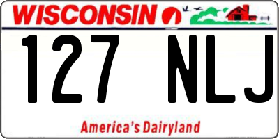 WI license plate 127NLJ