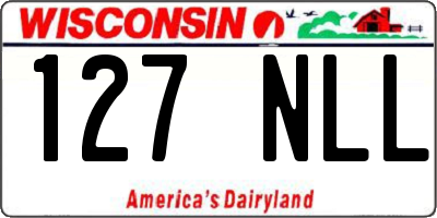 WI license plate 127NLL