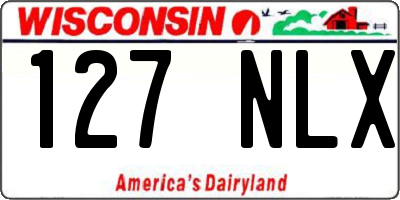 WI license plate 127NLX