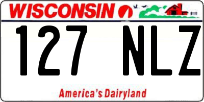 WI license plate 127NLZ