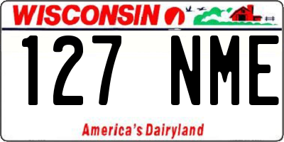 WI license plate 127NME