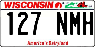 WI license plate 127NMH