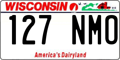 WI license plate 127NMO