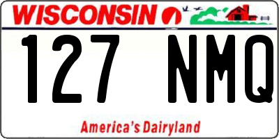 WI license plate 127NMQ