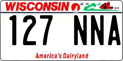 WI license plate 127NNA