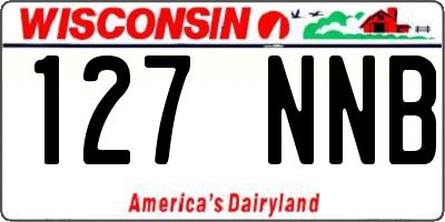 WI license plate 127NNB