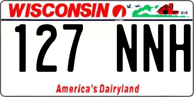 WI license plate 127NNH