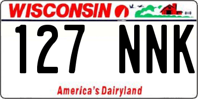 WI license plate 127NNK