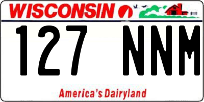 WI license plate 127NNM