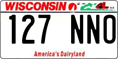 WI license plate 127NNO