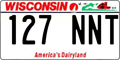 WI license plate 127NNT