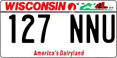 WI license plate 127NNU