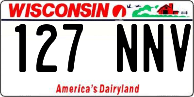 WI license plate 127NNV