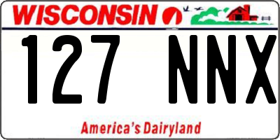 WI license plate 127NNX