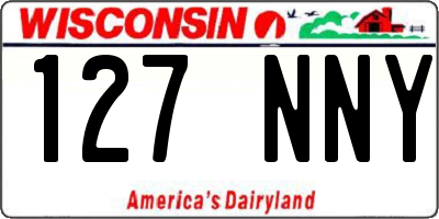 WI license plate 127NNY