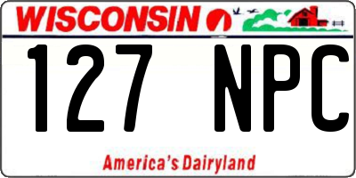 WI license plate 127NPC