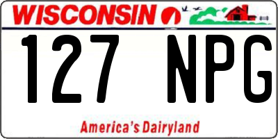 WI license plate 127NPG