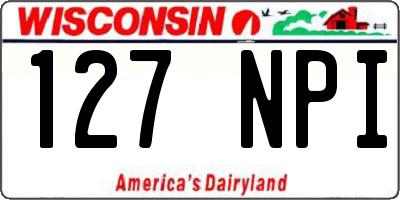 WI license plate 127NPI
