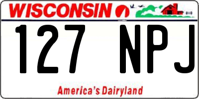 WI license plate 127NPJ