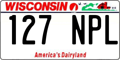 WI license plate 127NPL