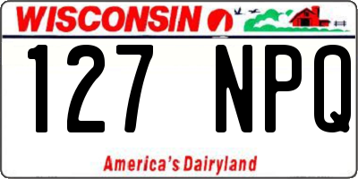 WI license plate 127NPQ