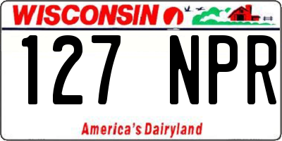 WI license plate 127NPR