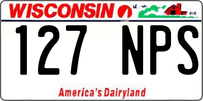 WI license plate 127NPS
