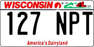 WI license plate 127NPT