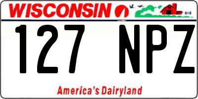 WI license plate 127NPZ
