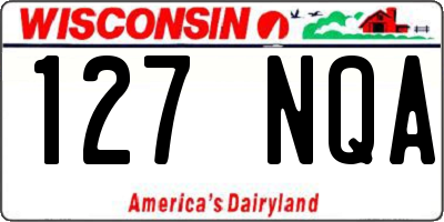 WI license plate 127NQA