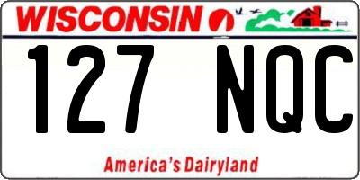 WI license plate 127NQC