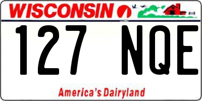 WI license plate 127NQE