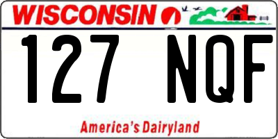 WI license plate 127NQF