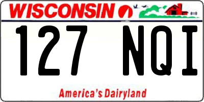 WI license plate 127NQI