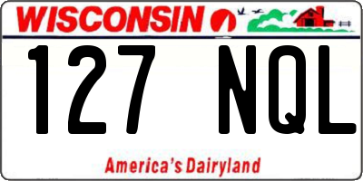 WI license plate 127NQL