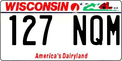 WI license plate 127NQM