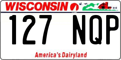 WI license plate 127NQP