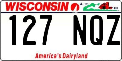 WI license plate 127NQZ