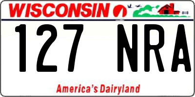WI license plate 127NRA
