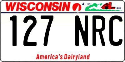 WI license plate 127NRC