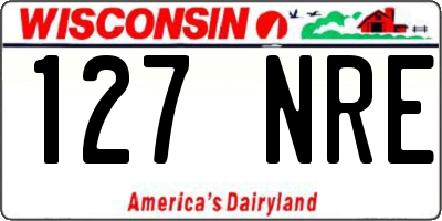 WI license plate 127NRE