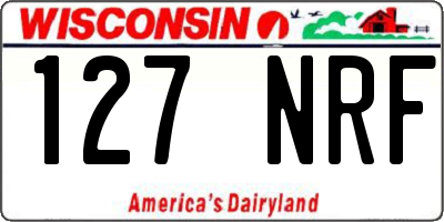 WI license plate 127NRF