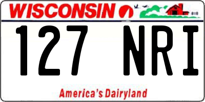 WI license plate 127NRI