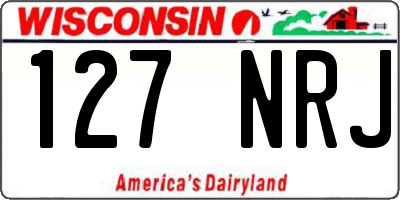 WI license plate 127NRJ