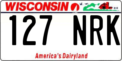 WI license plate 127NRK