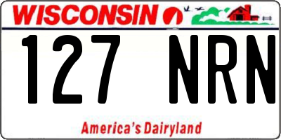 WI license plate 127NRN