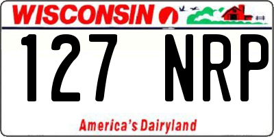 WI license plate 127NRP