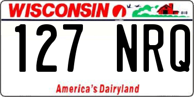 WI license plate 127NRQ