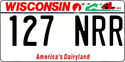 WI license plate 127NRR